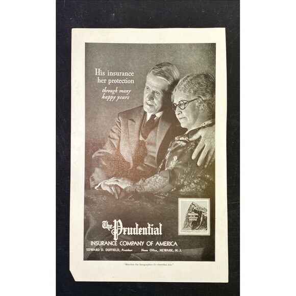 The Prudential "His insurance her protection through many Happy Years" Ad 1938 - Picture 3 of 3